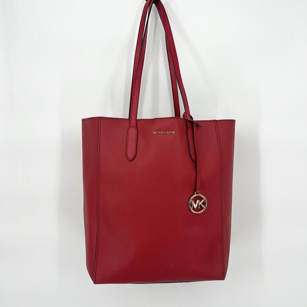 Michael Kors Sinclair Red Large Leather Tote Bag